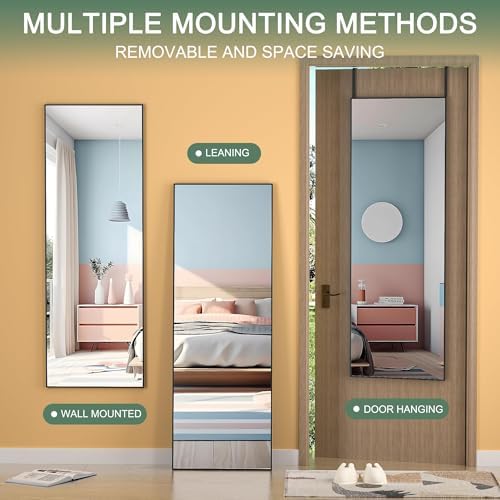 Hasipu Door Mirror Full Length, 51 x 16 Inch Full Body Wall Mirror Over The - Image 3