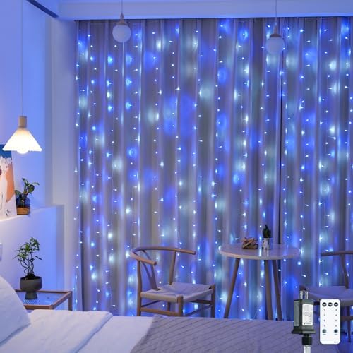 JMEXSUSS 300LED Christmas Curtain Lights Plug in by JMEXSUSS