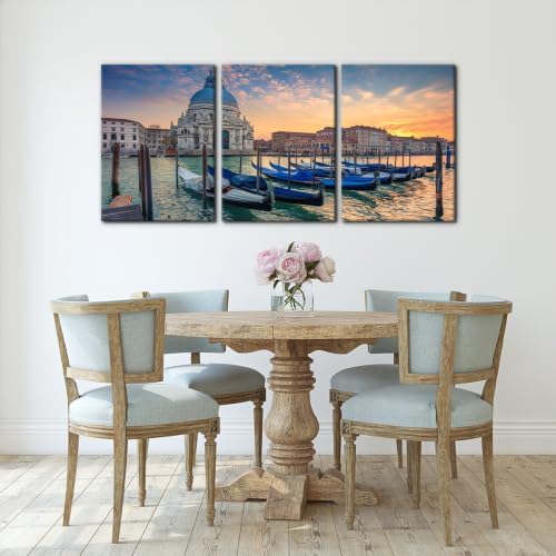 Pacimo Framed Venice Cityscape Wall Art Set of 3, Santa Maria Della Salute - Image 3