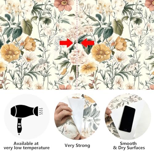 Livebor Vintage Floral Peel and Stick Wallpaper - Image 5