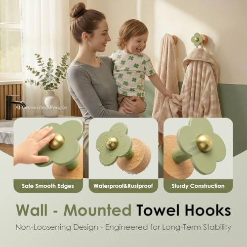 Tindbea Upgreded Heavy Duty Coat Rack Wall Mount - Image 7
