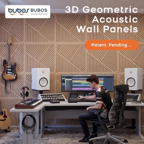 BUBOS 6 PCS Art Sound Absorbing Panels 23.6x23.6" Decor Acoustic Wall Panel - Image 2