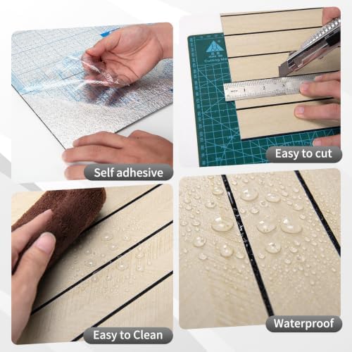 AMZDEPOT 6 Pack Peel and Stick Wood Panels - Image 5