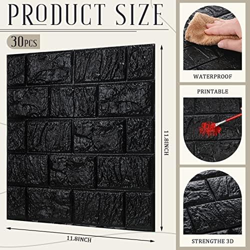 Tinlade 30 Pcs 3D Wall Panels Peel and Stick Wallpaper Foam - Image 2