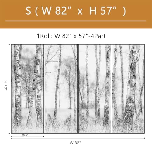 Gray Birch Tree Wallpaper Mural Peel and Stick - Image 4
