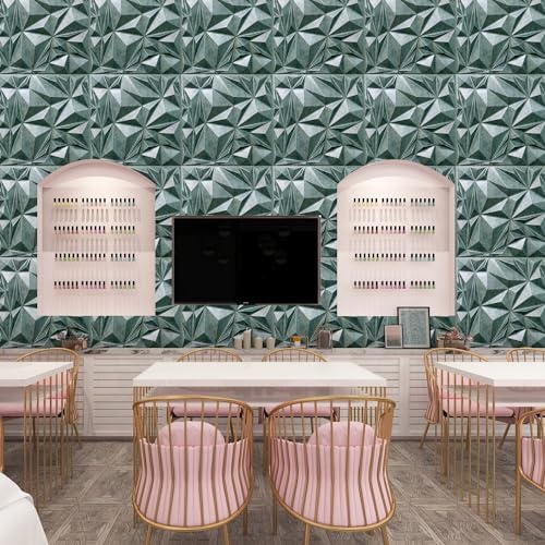 STICKGOO 3D Wall Panels for Interior Wall Decor, Antique Green Bronze Diamond - Image 4