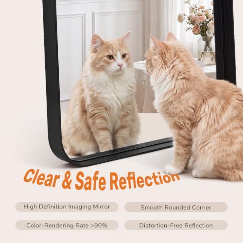 Sweetcrispy Bathroom Wall Mirror, 48x30 Inch Wall Mount Mirror - Image 3