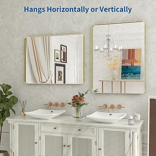 WEER Gold Bathroom Vanity Mirror 24X32 Inch - Image 5