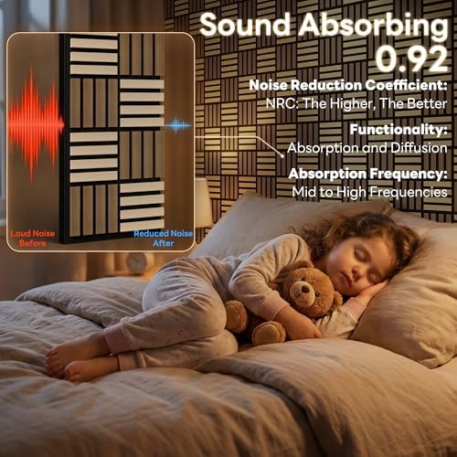 8 Pack Wood 3D Fluted Acoustic Wall Panels, Decorative Slat Wood Paneling - Image 5