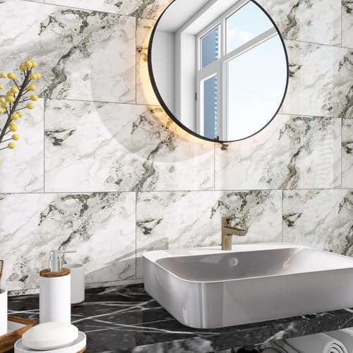 Marble Peel and Stick Backsplash 23.6 x11.8 in - Image 2