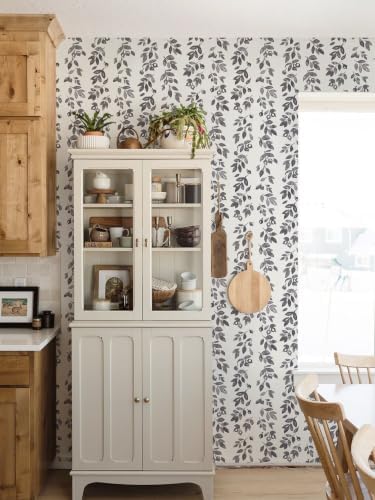 Ismoon Grey Wallpaper Peel and Stick Vintage Wallpaper 17.3in x 16.4ft Dark - Image 3