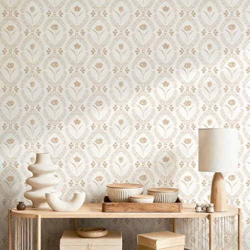Orainege Peel and Stick Wallpaper Vintage Floral Wallpaper - Image 2