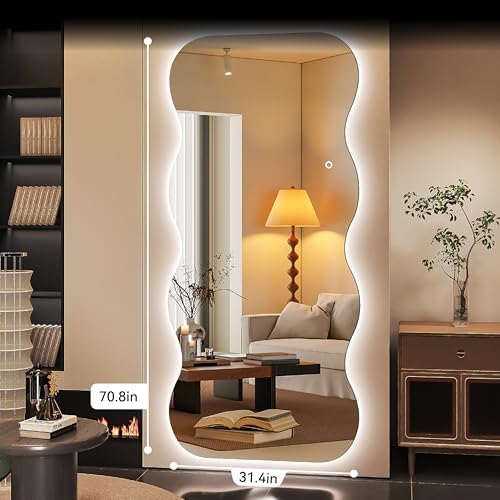 Hasipu 71"x31" Wavy Full Length Mirror - Image 2