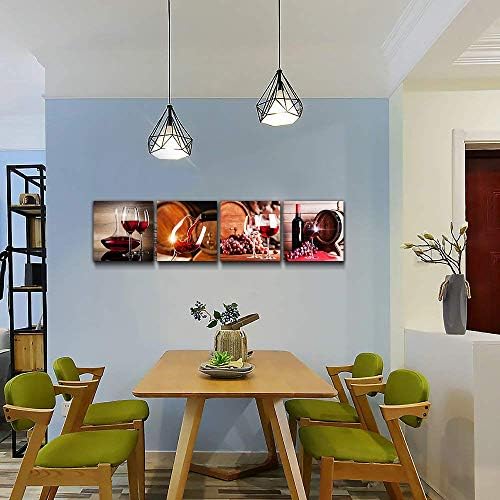TTHYUEWS Canvas Wall Art For Kitchen Dining Room Wall Decor Wine Glass Wall - Image 6