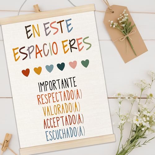 Welshower Spanish Mental Health Poster Hanger Frame, En Este Espacio Eres in - Image 2