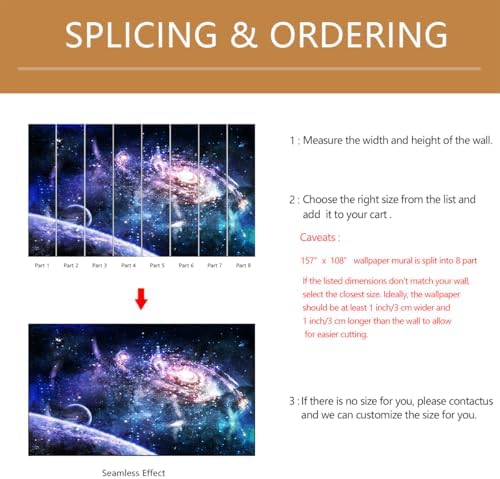 Galaxy Mural Wallpaper Peel and Stick - Image 5