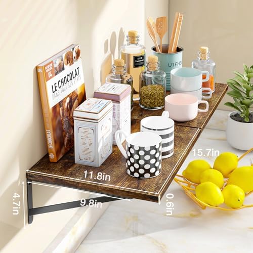 Fixwal 2pcs 11.8 in Deep Floating Shelves - Image 4