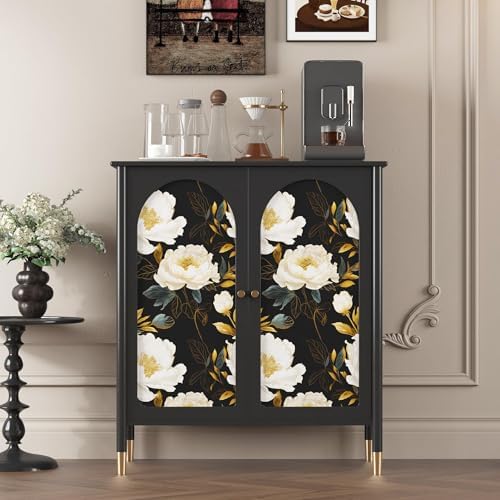 Vintage Black Peony Floral Peel and Stick Wallpaper 17.5" x 118" - Image 2