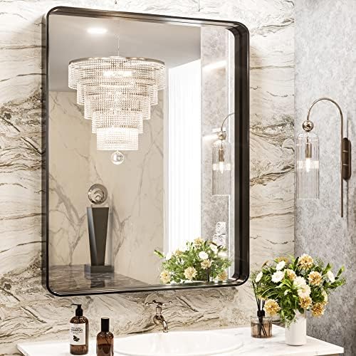 TokeShimi 24 x 32 Inch Black Mirror Wall Mirror by TokeShimi