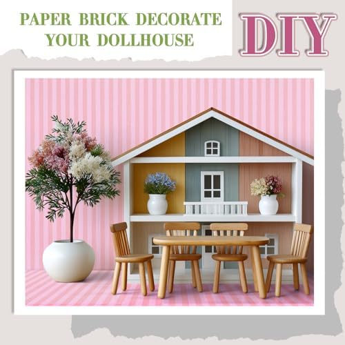 Flutesan 12 Pcs Miniature Dollhouse Wallpaper - Image 4