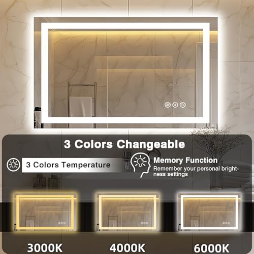 EchosLife 40"x24" LED Bathroom Mirror - Image 4