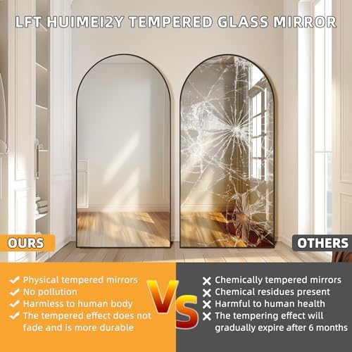 LFT HUIMEI2Y 76.4"x37" Arch Full Length Mirror - Image 4