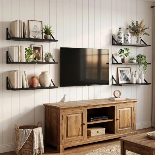 Floating Shelves, 8 Inch Deep Rustic Book Shelf - Image 2