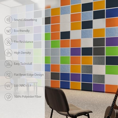 12 Pack Rectangle Acoustic Panels Self Adhesive Sound Proof Foam - Image 5