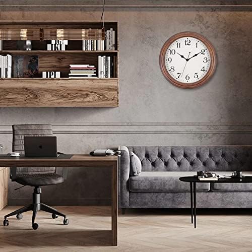 14 Inch Wood Wall Clock Retro Wooden Wall Clocks Battery Operated - Image 2