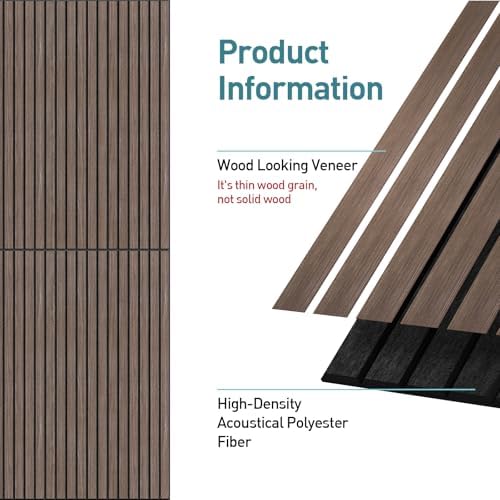 UMIACOUSTICS 6 Packs Acoustic Wall Panel, 47.2 x 23.6 Inches Decorative Sound - Image 3
