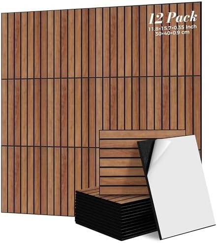 TO-TH Acoustic Panels Self-Adhesive Sound Proof Wall Panel 12 Pack by TO-TH