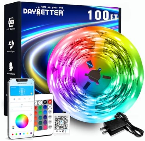 DAYBETTER LED Strip Lights 100ft RGB Lights Strip by DAYBETTER