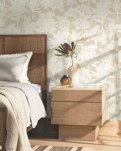 Toduso Vintage Wallpaper Peel and Stick Removable Contact Paper Beige Wall - Image 2