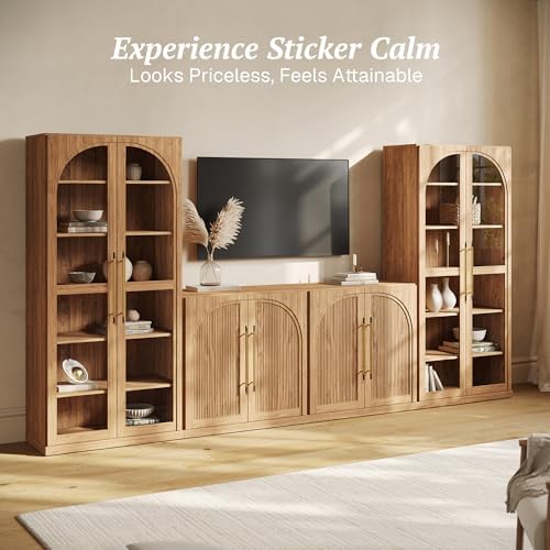 BELLEZE Jagger 128" Wall Unit 3-Piece Modular TV Stand - Image 3