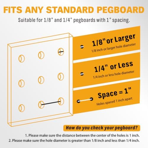 ELEAD 301-Piece Pegboard Hooks Kit, Peg Board Organizer Accessories - Image 6