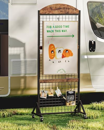 CHOEZON Grid Wall Panel 5.7’ x 2’ FT Grid Display Rack, Movable Gridwall - Image 5
