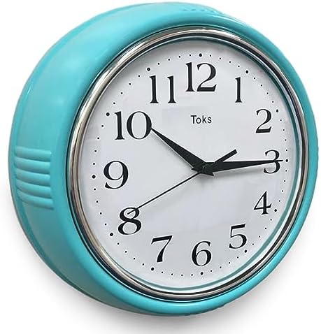 Lily's Home Retro Wall Clock, 9.5 Inch Vintage Design, Silent Non-Ticking by LilysHome