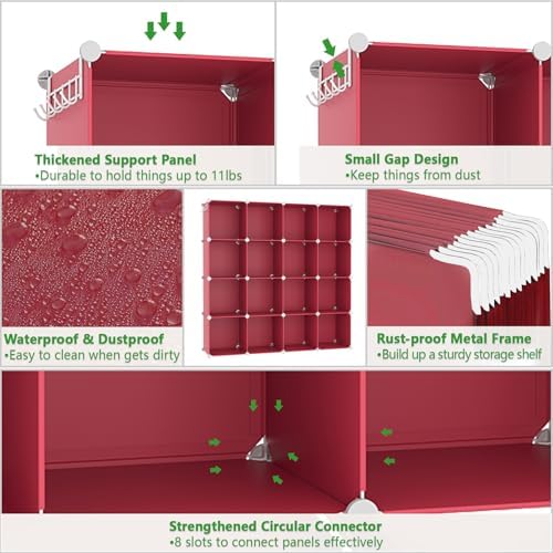 C&AHOME 16 Cube Storage Organizer Cube Shelves Units Storage Cubes - Image 7