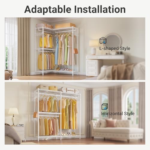 VIPEK L4 Corner Clothes Rack Heavy Duty Closet - Image 3
