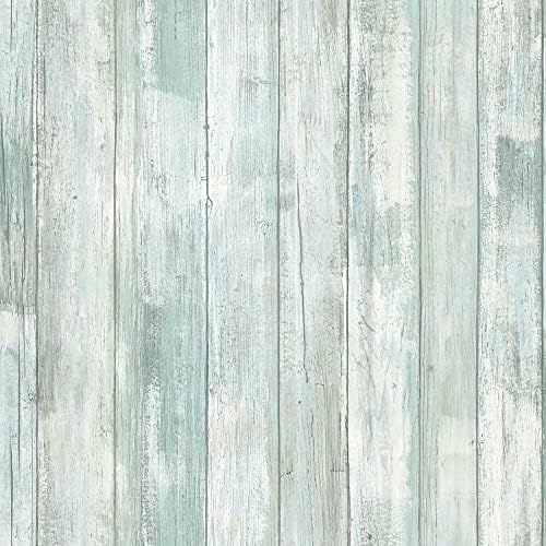 RoomMates Blue Weathered Planks Peel and Stick Wallpaper - Image 4