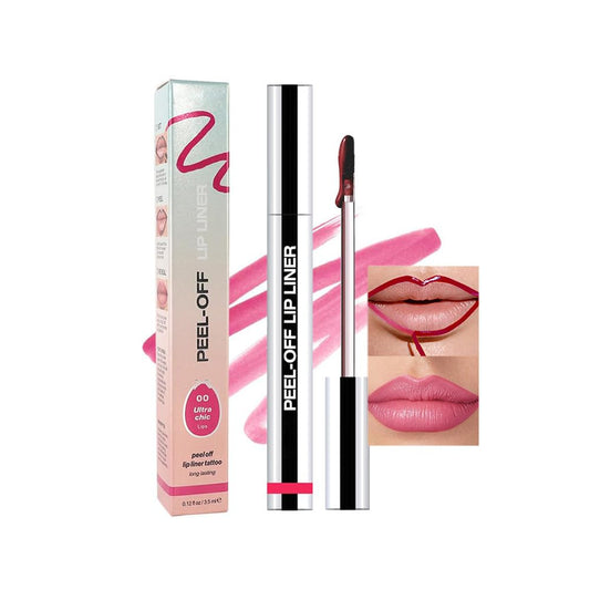 Matte Liquid Lip Stain Peel Off Lip Liner Tattoo - Delicate Pink, Waterproof Smudge-Proof Lip Gloss, Long-Lasting Non-Stick Cup Formula, Natural Peel Off Design for All Skin Types, #00