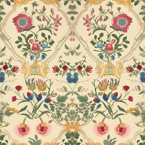 ILHIIOR Yellow Floral Peel and Stick Wallpaper Boho 17.5 x 393 Inches by ILHIIOR