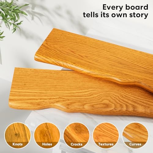 Organic Wavy Edge Floating Shelves, Hidden Brackets, 2 Pack 48 in - Image 4