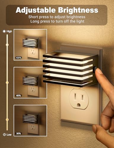 JandCase LED Night Light, Night Lights Plug into Wall Dimmable - Image 2