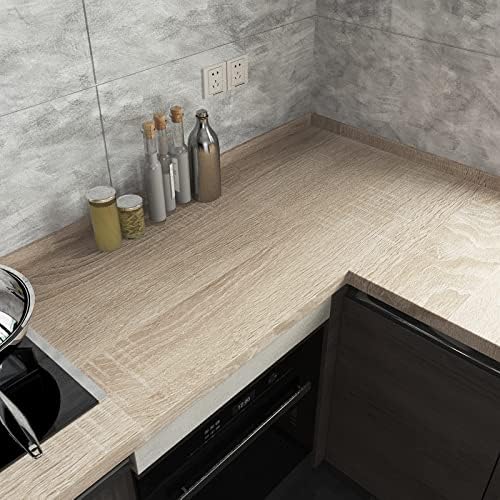 Boobest Gray Brown Wood Grain Contact Paper Waterproof Faux Wood Wallpaper - Image 3