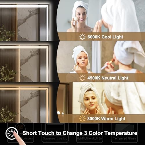 Ratsamee 55"x30" LED Bathroom Mirror - Image 3