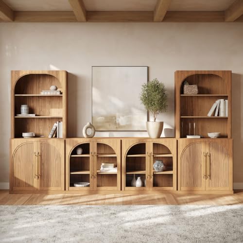BELLEZE Jagger 130" Wall Unit 6-Piece Modular TV Stand by BELLEZE