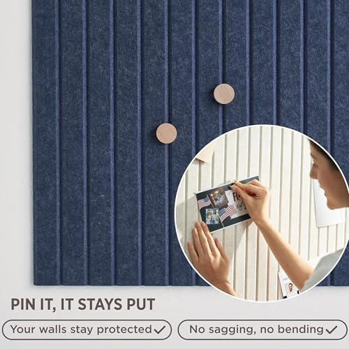 VIVELDA Felt Bulletin Board Tiles 48"x36" - Image 3