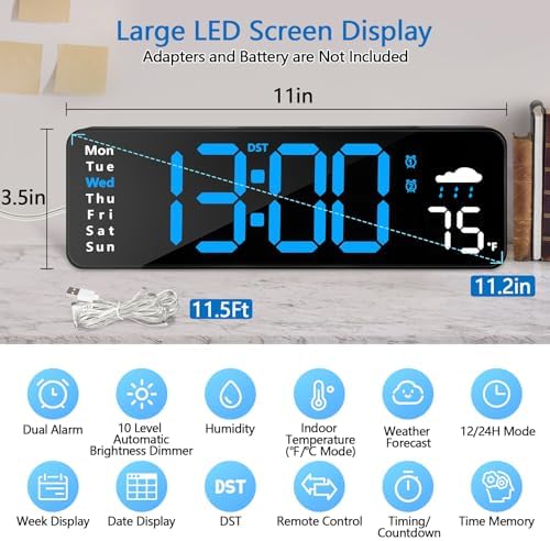 Digital Wall Clock with Remote Control - Image 2