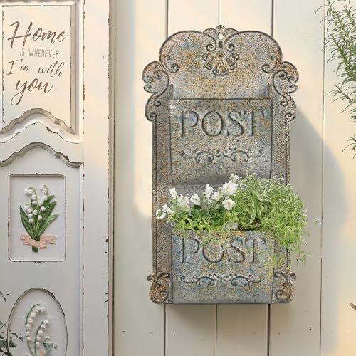 All Chic Metal Wall Planter Outdoor Wall Planter Rustic Wall Mount Planter Wall - Image 4